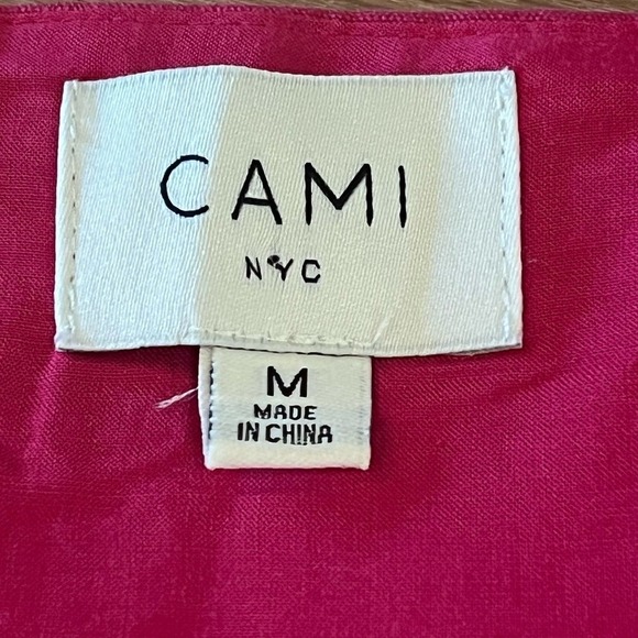 CAMI NYC LIVY CROPPED TIE SHOULDER‎ CAMI TOP IN RASPBERRY NWOT WOMEN'S MEDIUM - Picture 8 of 10
